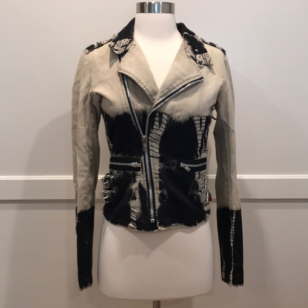 Tripp NYC D-ring Moto Jacket Tie Dye